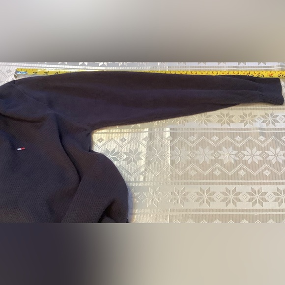 Tommy Hilfiger Sweater Men’s Large Crewneck Cotton Navy - Picture 9 of 11